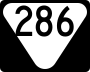 State Route 286 marker