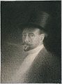zelfportret door Charles Angrand gemaakt in 1892 geboren op 19 april 1854