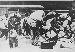 Due to their strong opposition to Nazism, Serbs were considered enemies of Nazi Germany. Alongside Jews, Serbs were killed and expelled from wartime Yugoslavia. Serbs expelled from Croatia, July 1941.jpg