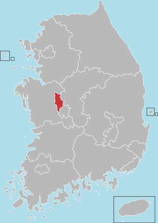 Poziția localității Sejong-si