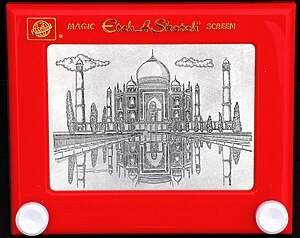 English: The Taj Mahal, complete with ripples ...