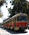 Museumsfahrzeuge des Straßenbahnmuseums: T4D-T4D-B4D-Großzug in Ursprungslackierung