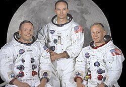 Neil Armstrong, Michael Collins, Buzz Aldrin (v.l.n.r.)