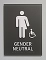 Accessible gender-neutral sign icon