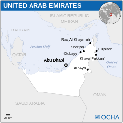 Lokasi Uni Emirat Arab