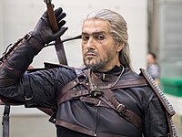 Vladislav as Geralt from Witcher 3 at Igromir 2013