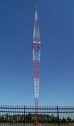 WLW's diamond-shaped Blaw-Knox radio tower has been in use since 1934