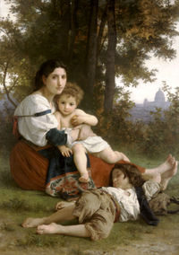 [1] Mutter mit Kindern: Le Repos, von William Adolphe Bouguereau (1879)