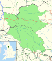 Map showing the location of Ingleborough Cave