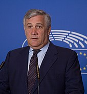 Photo de Antonio Tajani, président du Parlement.