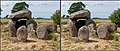 Stereoansicht des Dolmens (Kreuzblick)