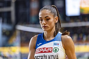 Tereza Petržilková bei den Halleneuropameisterschaften 2023 in Istanbul