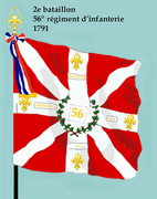 Drapeau du 2e bataillon du 56e régiment d'infanterie de ligne de 1791 à 1793