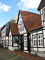 Fachwerkgiebelhaus mit Utlucht