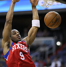 Andre Iguodala played with the 76ers from 2004 to 2012 Andre dunks.jpg