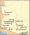 Image 24Major airfields in Arizona during World War II. (from History of Arizona)