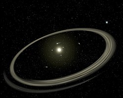 An artist's concept of a planetary system Artist Concept Planetary System.jpg