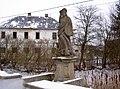 Figur des heiligen Erzengels Michael auf der Steinbrücke in Bělá nad Radbuzou