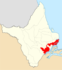 Localização de Macapá no Amapá.