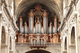 Nancy (France), Grande organo della cattedrale di Notre-Dame-de-l'Annonciation, Nicolas Dupont, 1763.
