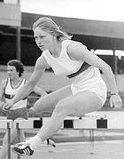 Die Olympiasiegerin von 1972 Annelie Ehrhard schied als Fünfte des zweiten Halbfinals aus