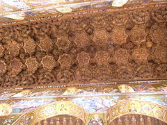 La parte del soffitto a muqarnas