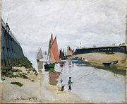 Le port de Trouville (Breakwater at Trouville, Low Tide), 1870, Museum of Fine Arts, Budapest.[6]