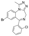 Clobromazolam structure.png