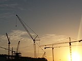 Crawler crane and tower cranes. lusail al thumama stadium - panoramio.jpg