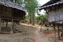 A Karen village in Thailand Densely populated Karen village.JPG