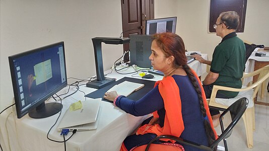 Digitisation team and setup at ACPR, Belagavi