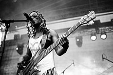 Divinity Roxx performs live at The Reeveland Festival sponsored by The Warwick Bass Factory in Germany, 2015.
