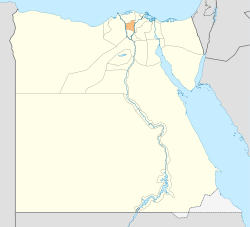 Gharbia Governorate on the map of Egypt