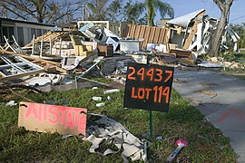 Damage to homes following Hurricane Charlie, 2004