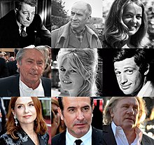 Collage d'actors de cinema francesos notoris.
