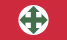 Flag of the Arrow Cross Party 1937 to 1942.svg