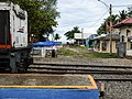 Pantai Gandoriah terlihat dari Stasiun Pariaman