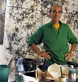 Georges Noël dans son atelier, septembre 1990