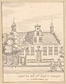 De Herbrandastate te Buitenpost op een tekening van Jacobus Stellingwerff.