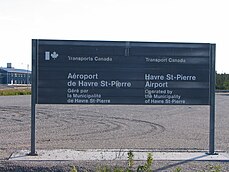 Havre-Saint-Pierre Airport sign