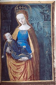 Vergine col Bambino, dal Libro d'Ore di Anna di Francia, 1473, Morgan Library & Museum, New York