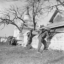 Troops of the 19th Indian Division in Mandalay Indian troops among pagodas on Mandalay.jpg