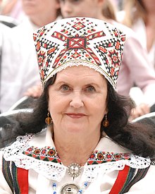Ingrid vid den estniska sångfesten 2009.