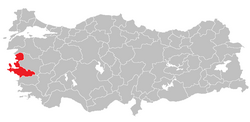 Location of Izmir Region