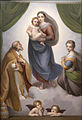 Sixtinische Madonna, Porzellanplattenmalerei um 1860