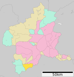 Location of Kanna in Gunma Prefecture