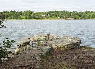 Thor Modéens brygga och badstrand.