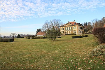 Landhaus von Rodolphe de Weck in Villars-sur-Marly: Gartenfassade