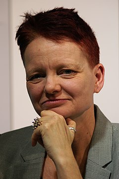 Malin Lindroth på Bokmässan, 2018.