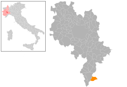 Locatie van Mombaldone in Asti (AT)